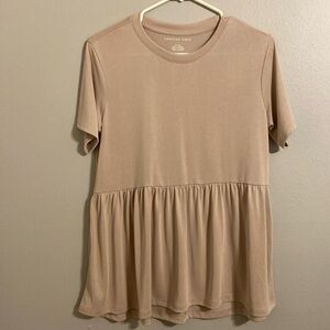 Blush Short Sleeve Blouse (S)